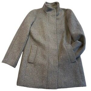 J Crew Petite Wool Cocoon Coat Heather Gray Size 4 -‎ MSRP $365